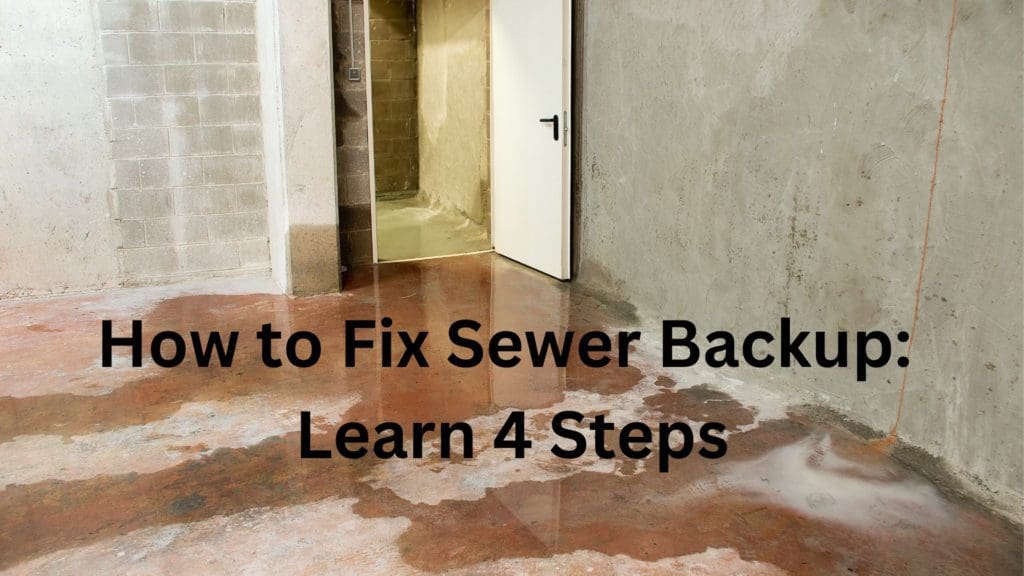 how to fix sewer backup