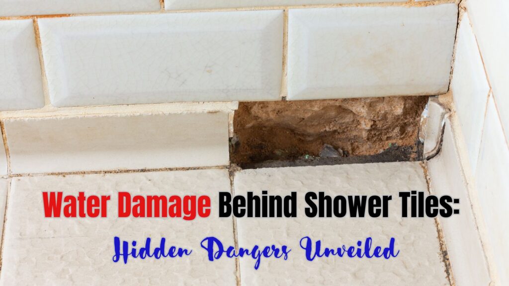 water damage behind shower tiles 123